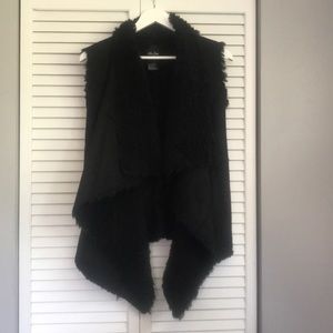 Never worn!!! Black faux fur vest